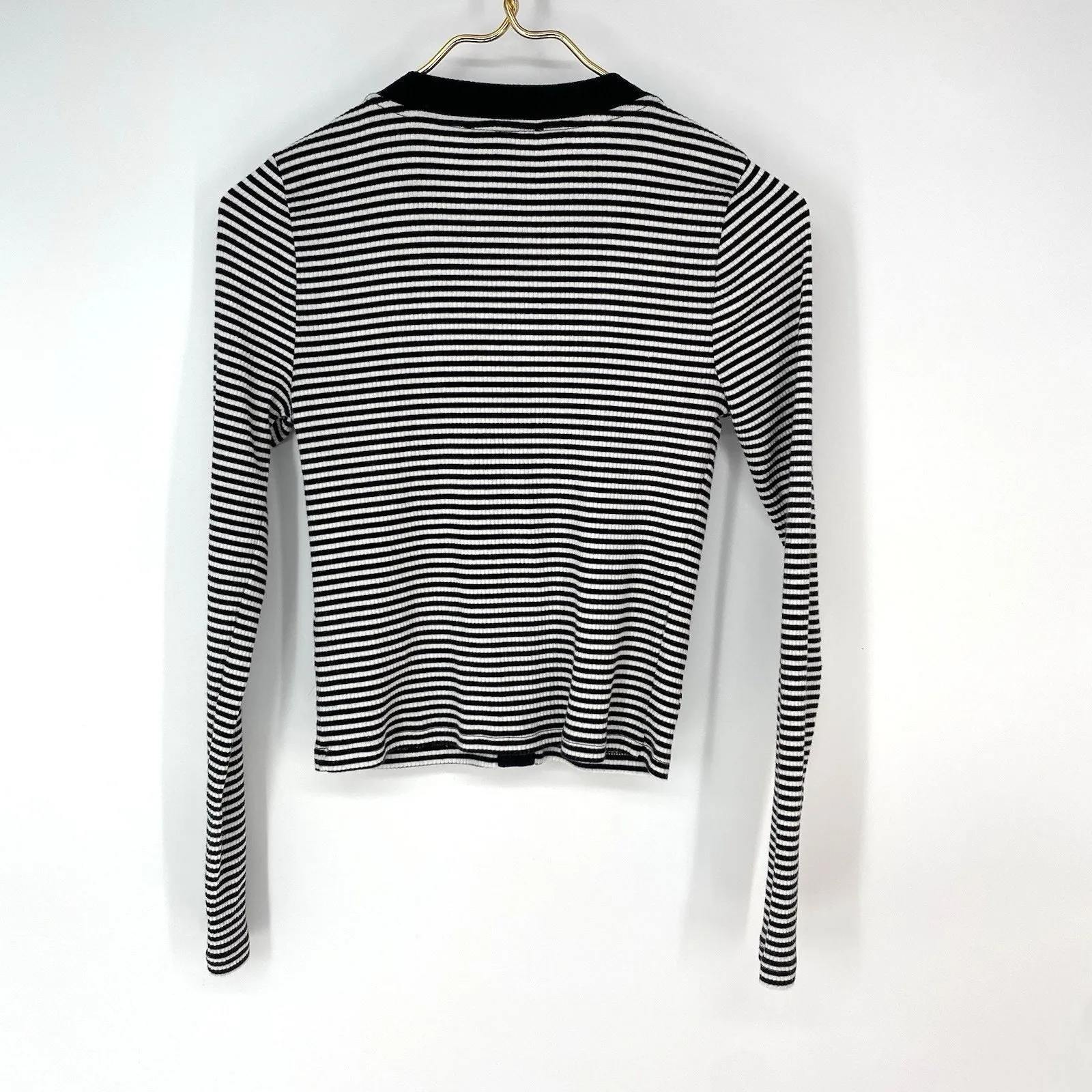 J Crew Vintage Rib Lady Jacket Black and White Stripes Women's Size XS - Image 2