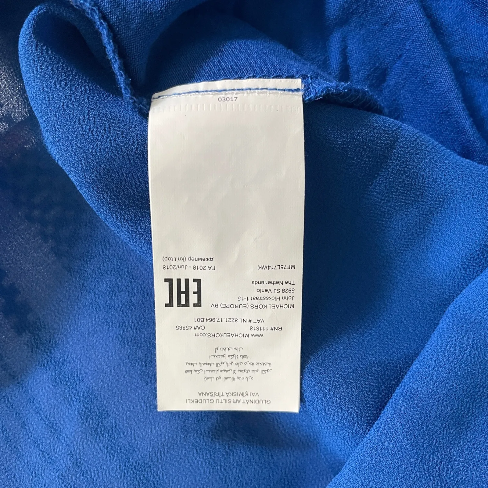 Michael Kors Blouse Medium Layered Long Sleeve‎ V - Image 10