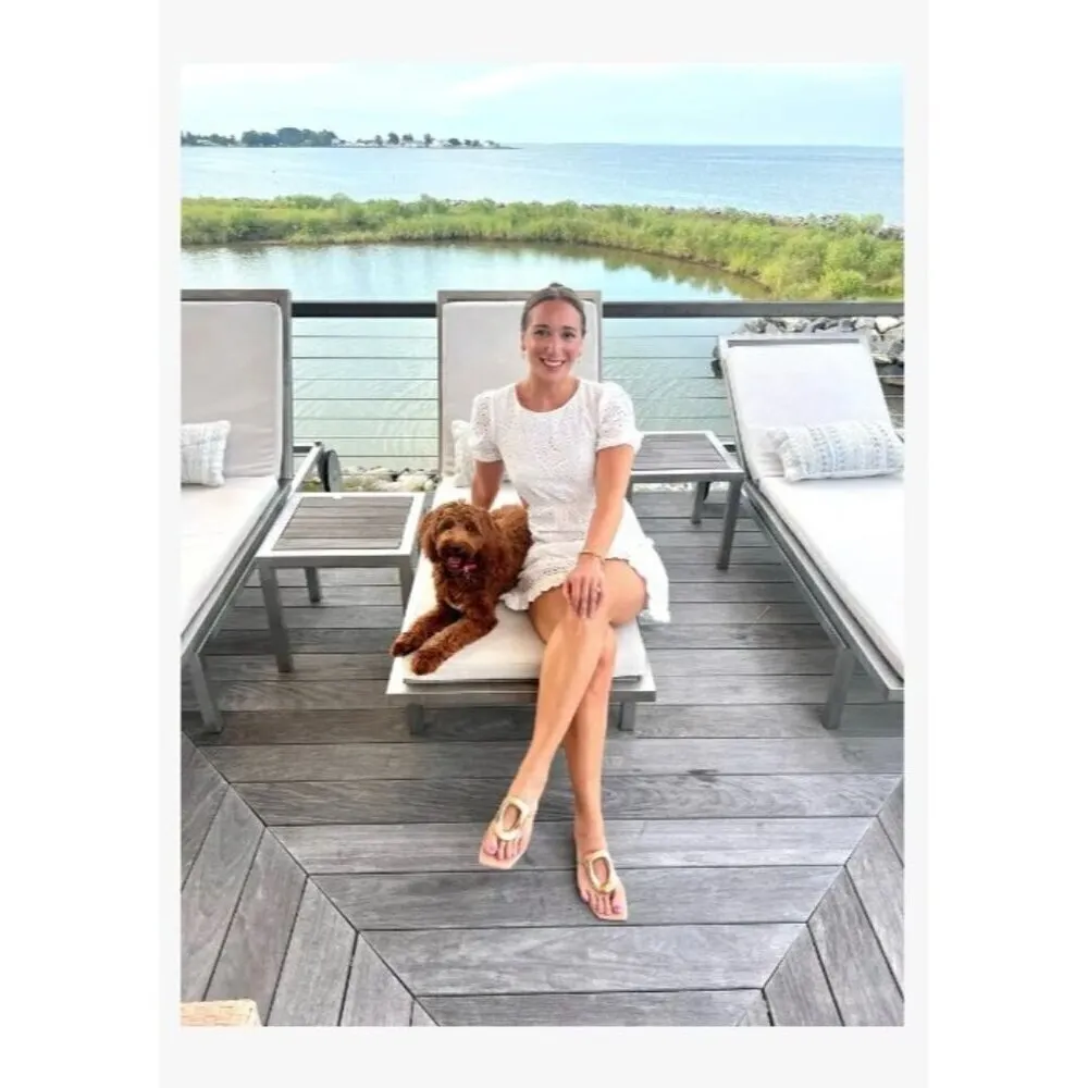 Peter Som Collective Eyelet Mini Dress in White 6 Womens Backless Cut out - Image 14