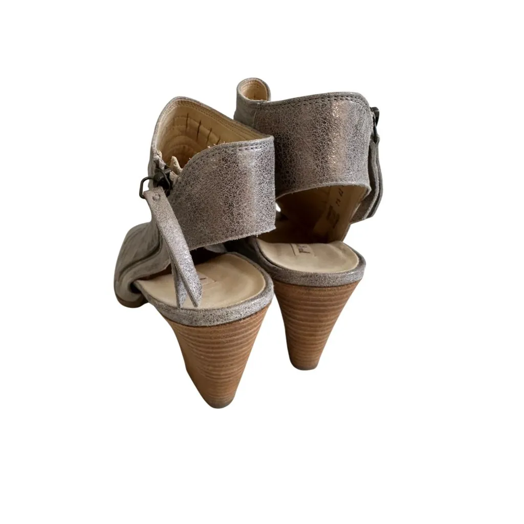 PAUL GREEN Silver Metallic Leather Slingback Heel Size 7.5 - Image 10