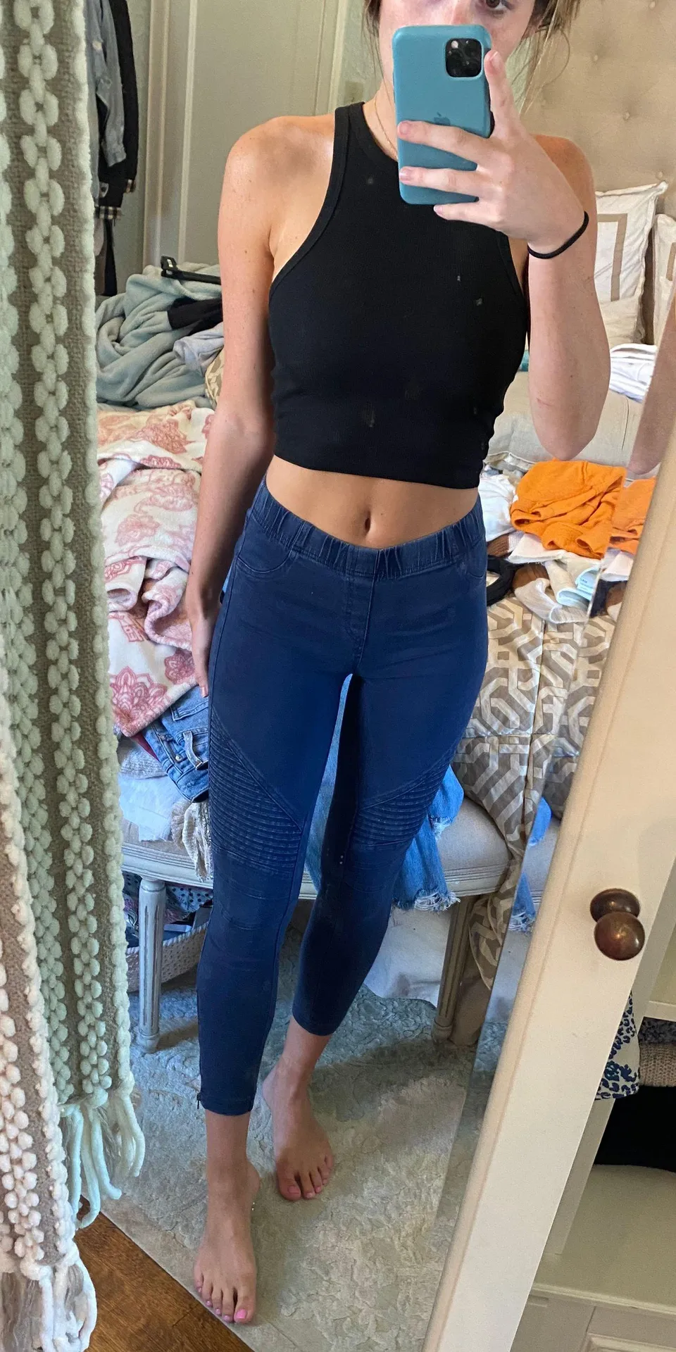 Navy Moto Jeans - Image 3