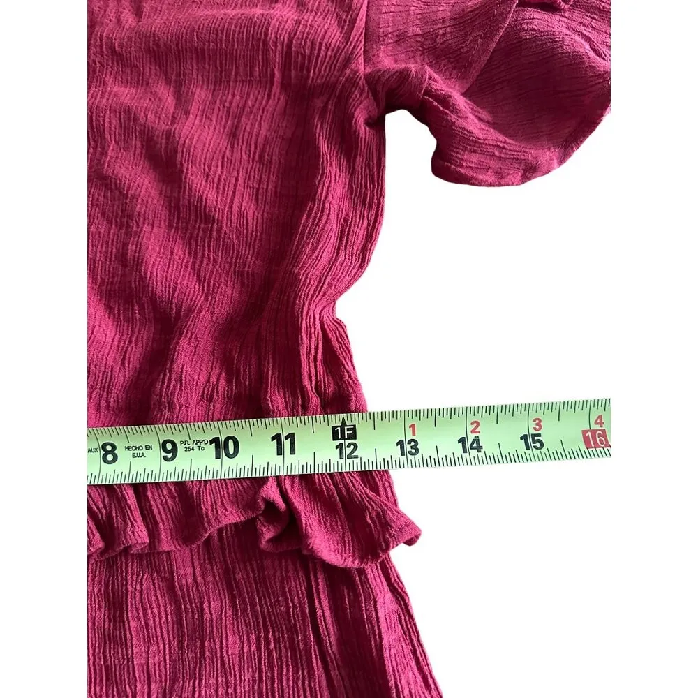 Pretty Garden Multi Tiered Long Dress Ruffled Sleeves Keyhole Neck Layer… - Image 13