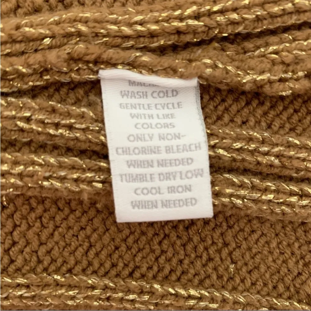 Charter Club Metallic Gold Cable Knit Cardigan SP - Image 7
