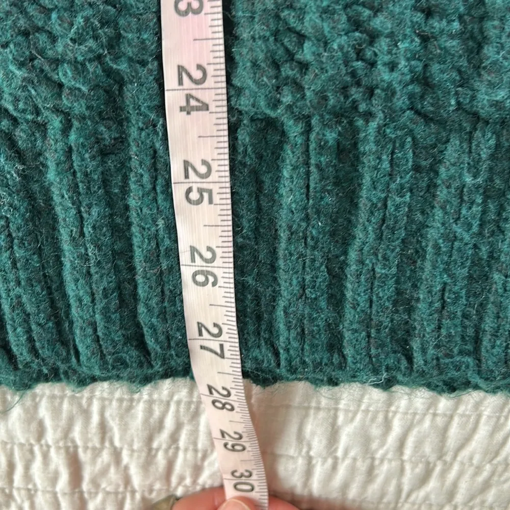 Aerie offline green cream striped chunky knit oversized comfy lounge sweater XXL - Image 15