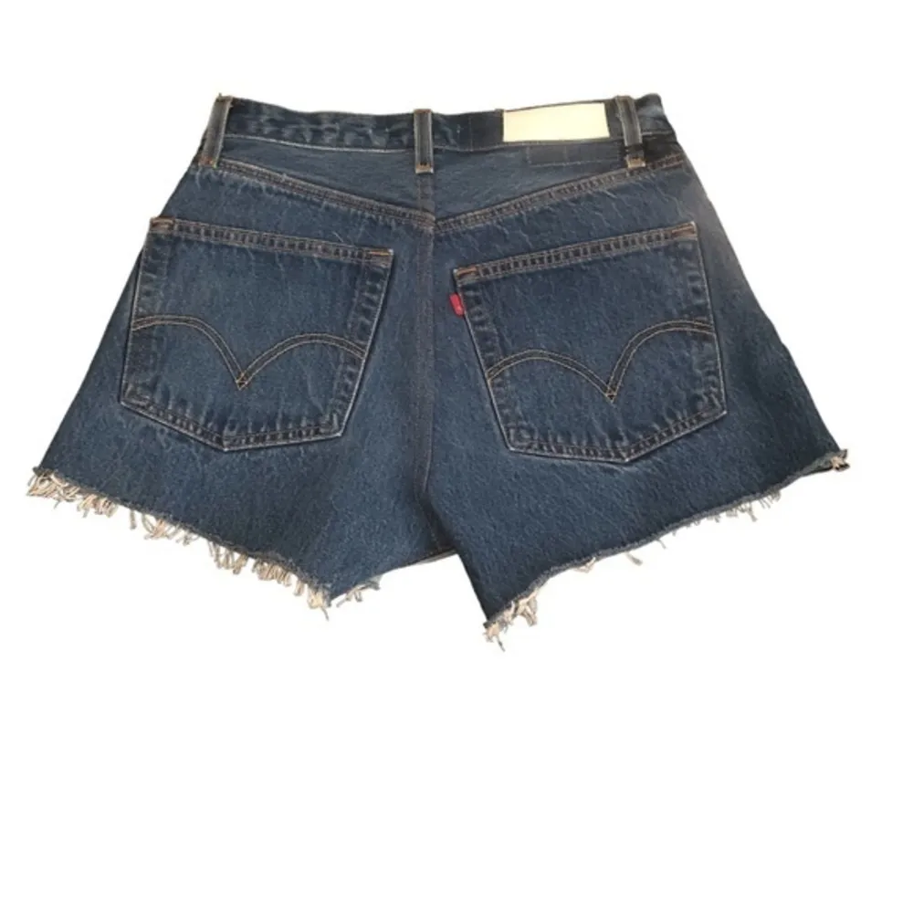 REDONE LEVIS BOYFRIEND INDIGO HIGH WAIST 90’S CUTOFF DENIM SHORTS 23 - Image 4
