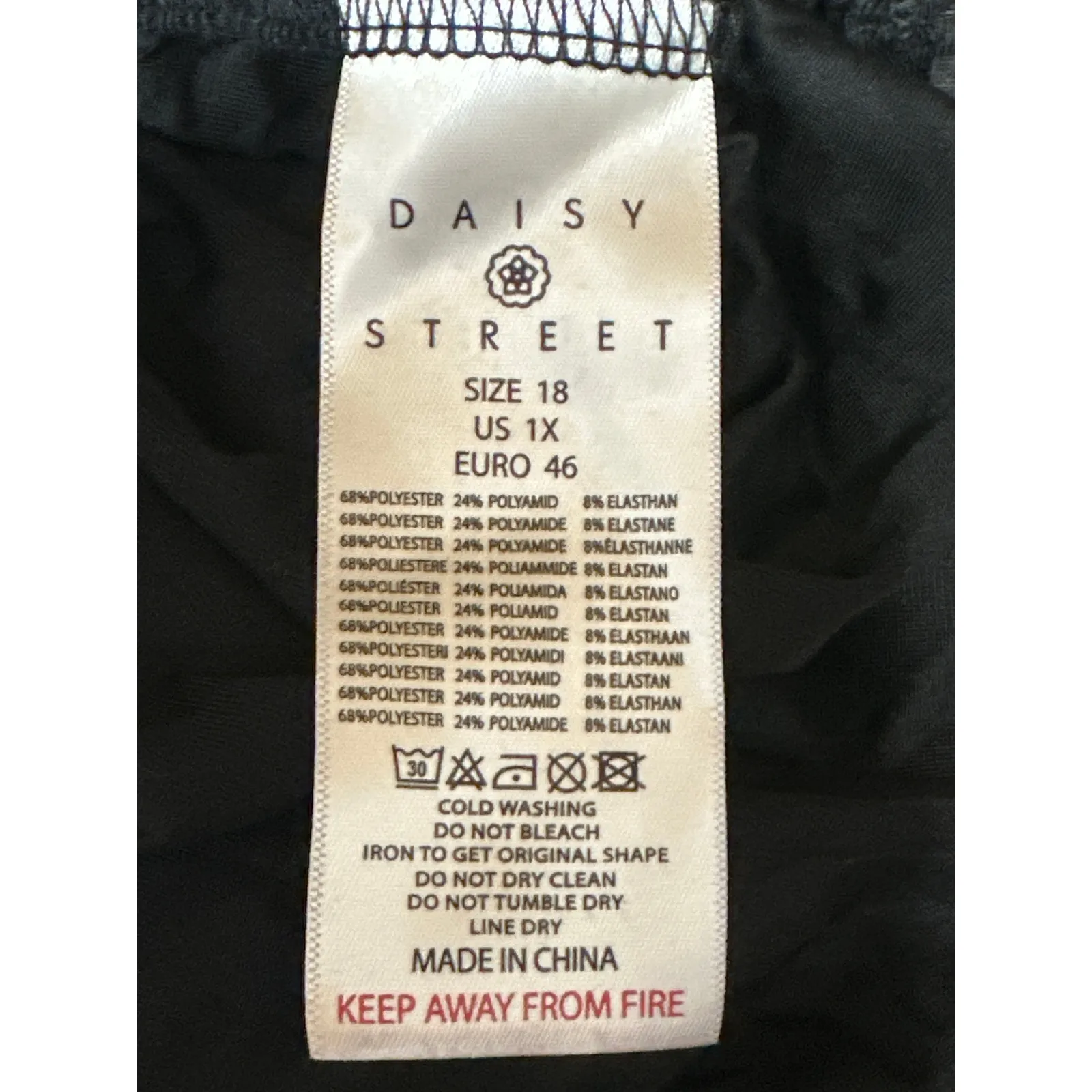 NEW Daisy Street Black Velvet Tiger Animal Print Straight Wide Trousers Pants 1X - Image 6