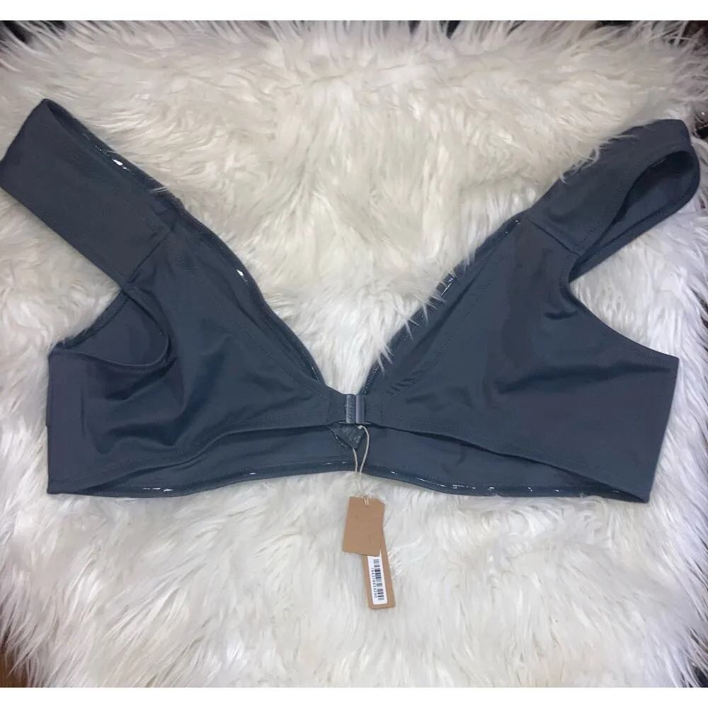 Skims Size 4X SCULPTING SWIM OFF SHOULDER TOP 
BT-PLG-2788 Gunmetal gray NWT - Image 9