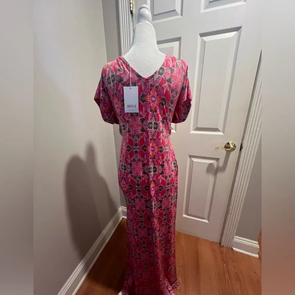 nwt misa Los Angeles Carlotta Ruched Maxi Dress women's‎ cut out dress size md - Image 7