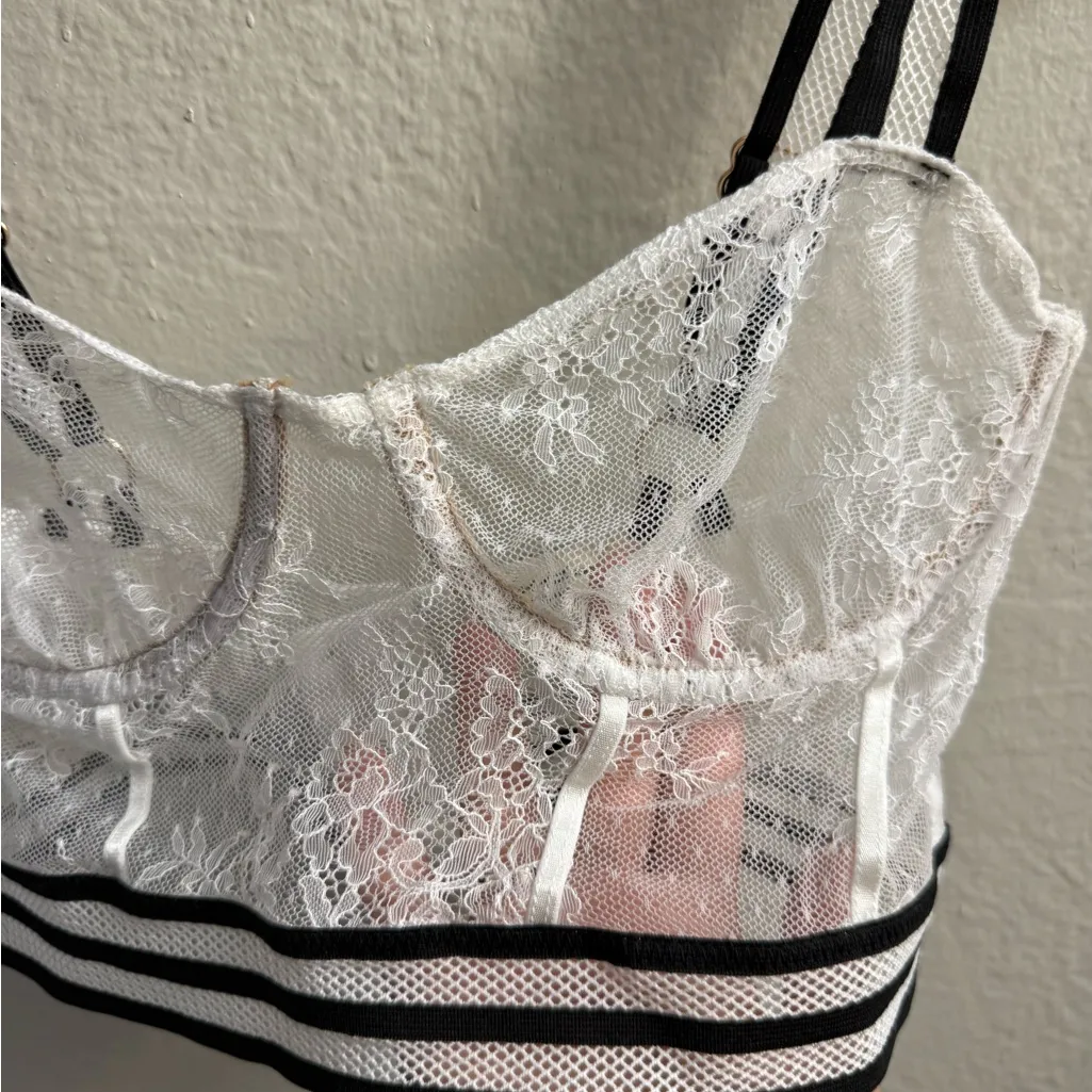 For Love & Lemons Skivvies Julienne Lace Underwire Bra  Size XS Intimates Bridal - Image 3