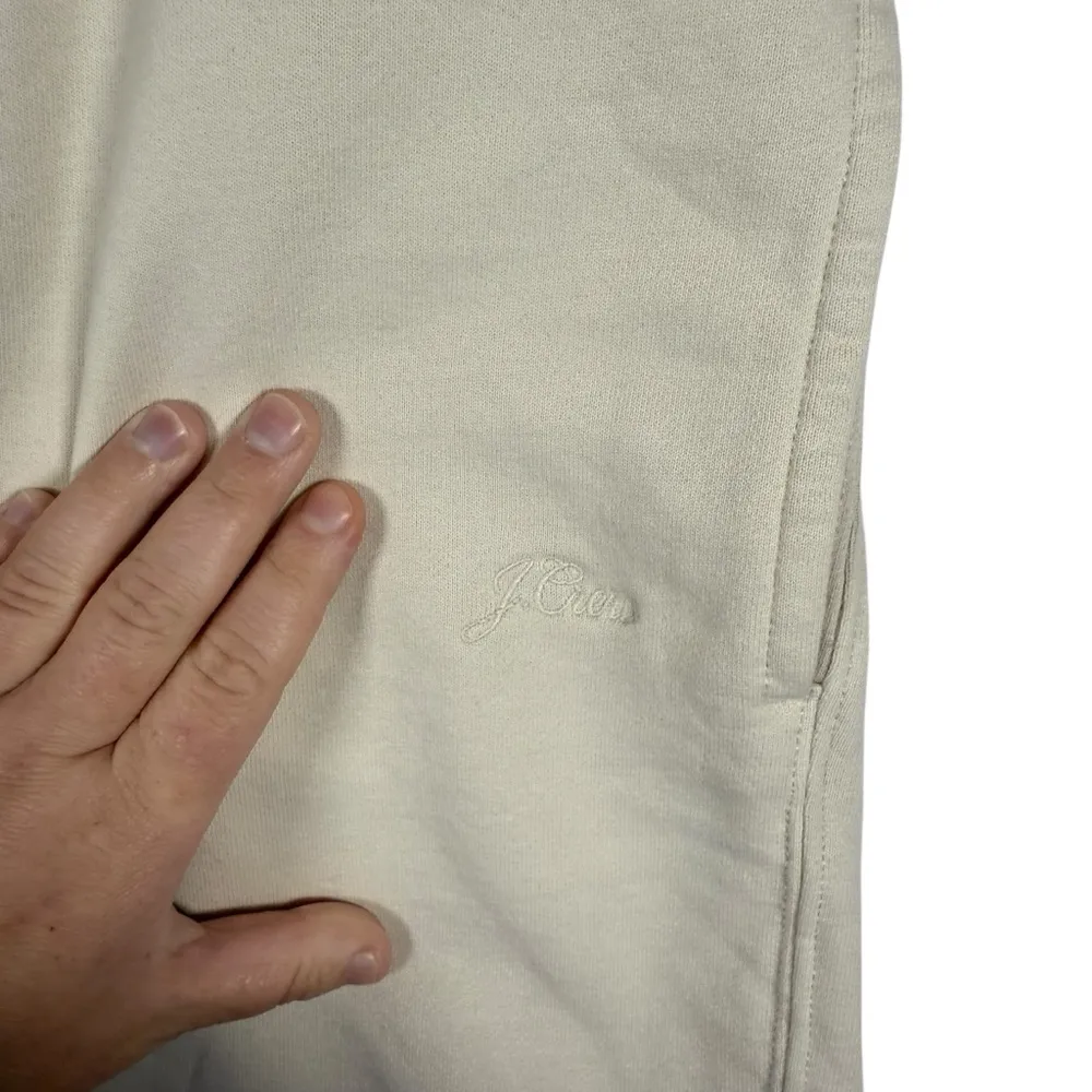 J. Crew Women’s University Terry Long Cutoff Sweat Shorts in Tan Size M - Image 2