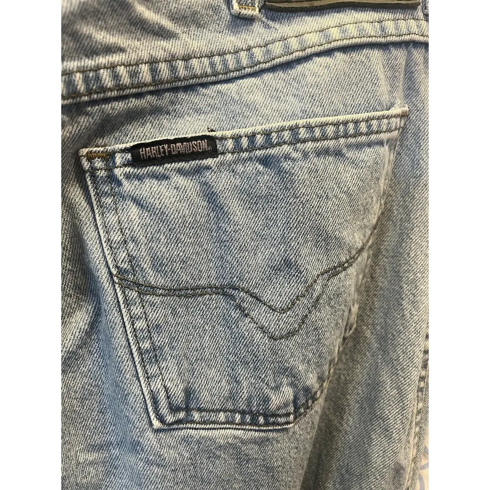Women's Harley Davidson Denim Jeans Size 16 Regular - Image 7