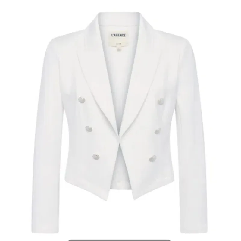 L'Agence Wayne Crop Double Breasted Jacket Size‎ Medium - Image 4