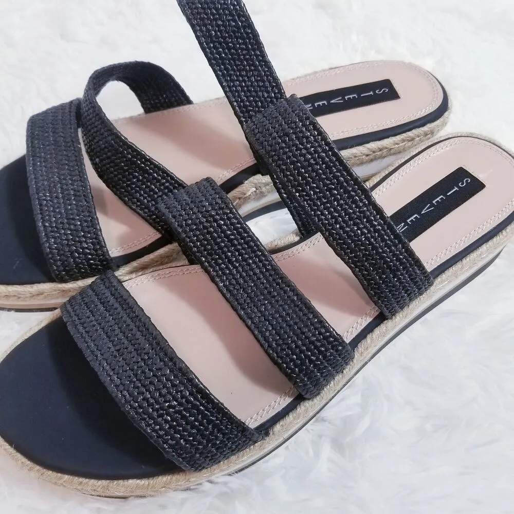 STEVEN by Steve Madden LINZ Sandals Platform Black Size 10 - Image 6