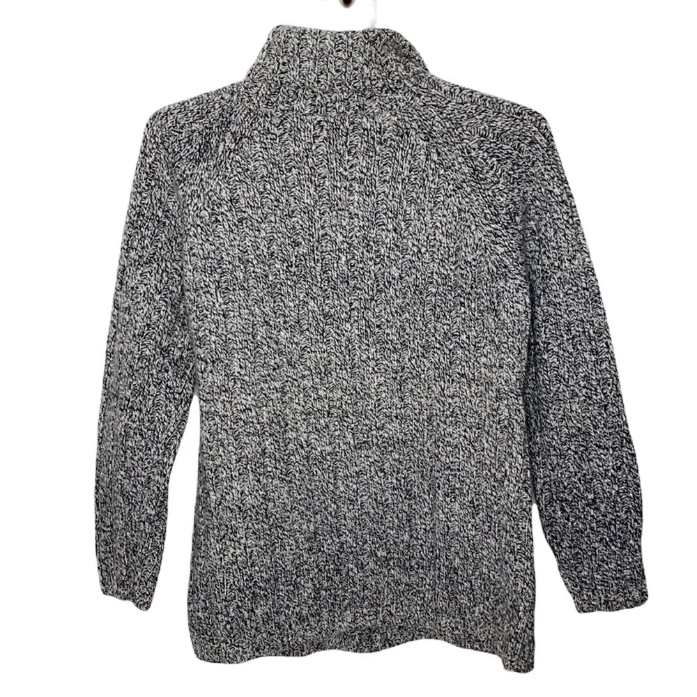 Express Vintage melange chunky cable knit turtleneck wool blend sweater size S - Image 2