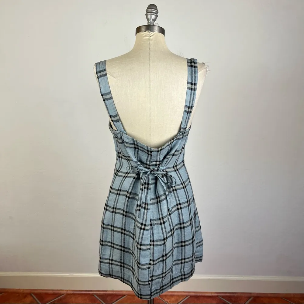 Reformation Shetland Plaid Button Front Dress - Image 6