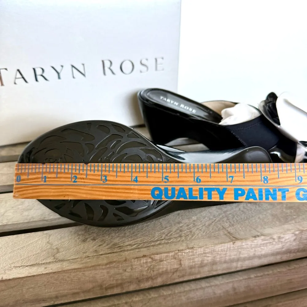 NEW Taryn Rose TR-MEGAN Black Patent Leather Women's Wedge Slip On Shoes 8 1/2 M - Image 7