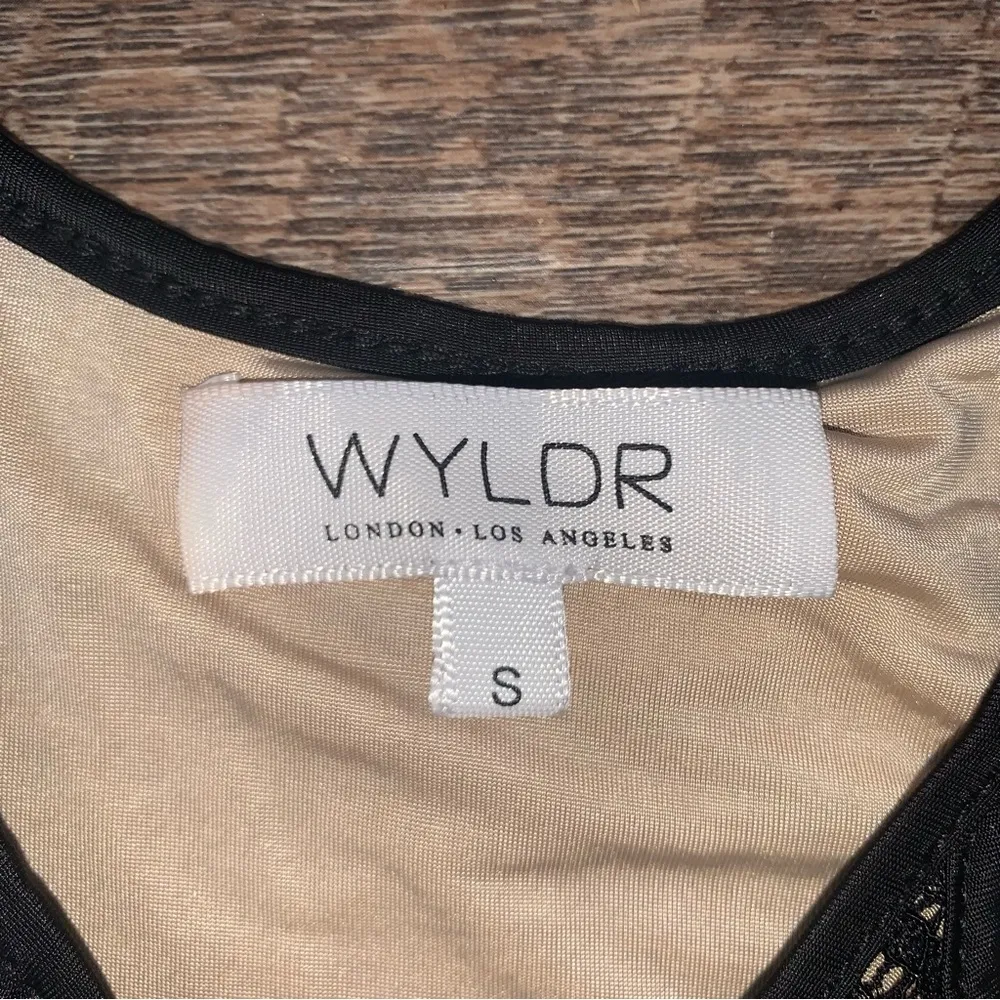 WYLDR Starlett Lace Black Bodysuit Cut Out Network Size Small - Image 3