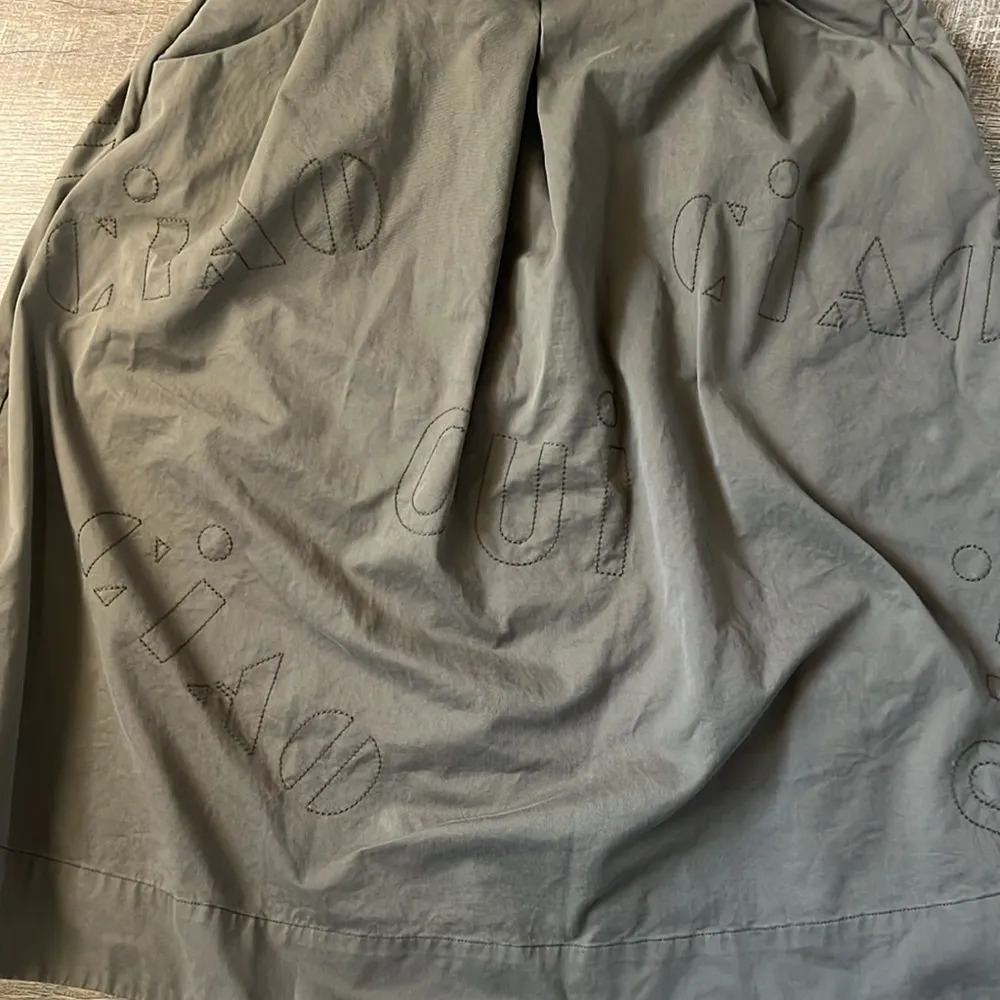 Clare V. Cioa Oui Embroidered Olive Skirt Size Medium Green - Image 3