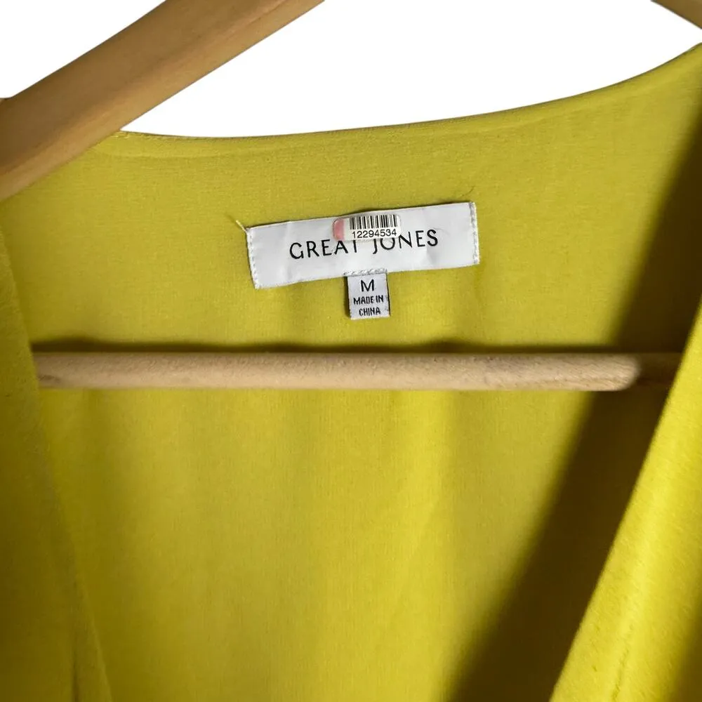 Great Jones Chartreuse Ruffled Flutter Sleeve V - Image 5