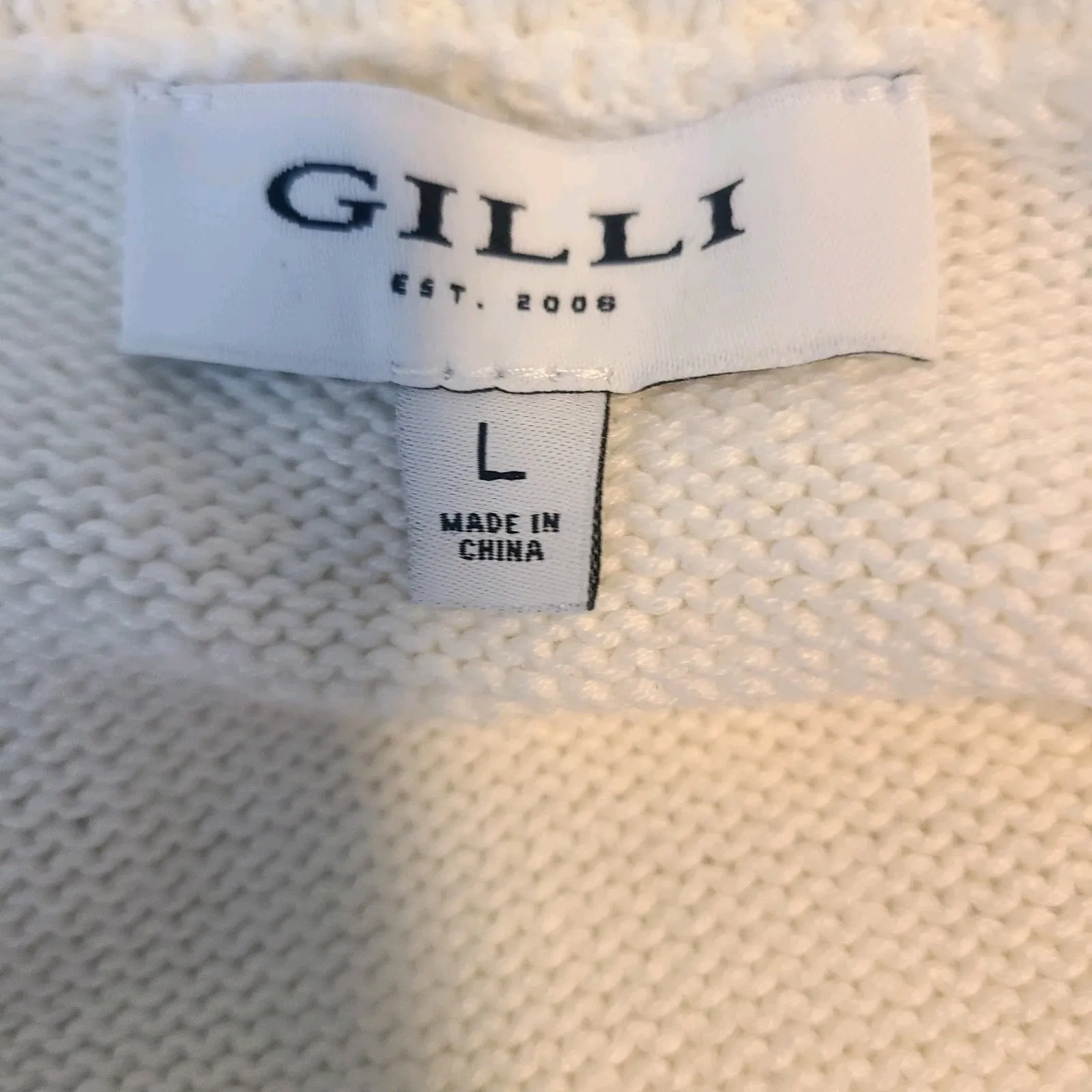 GILLI Womens 'Caddy' Sweater White Pink Green Golf Novelty Preppy Size Large - Image 4