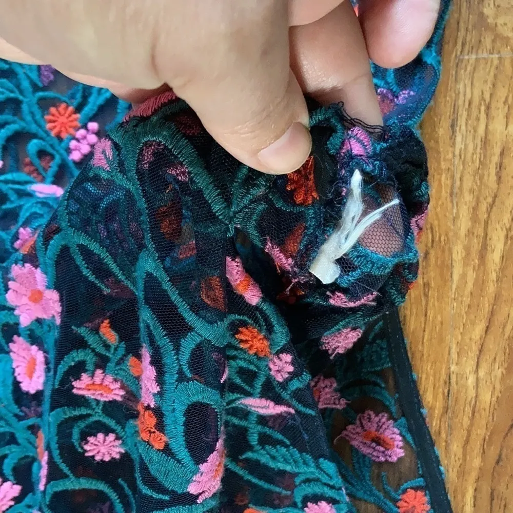 Anthropologie Brand Moulinette‎ Soeurs teal lace dress size XS - Image 6