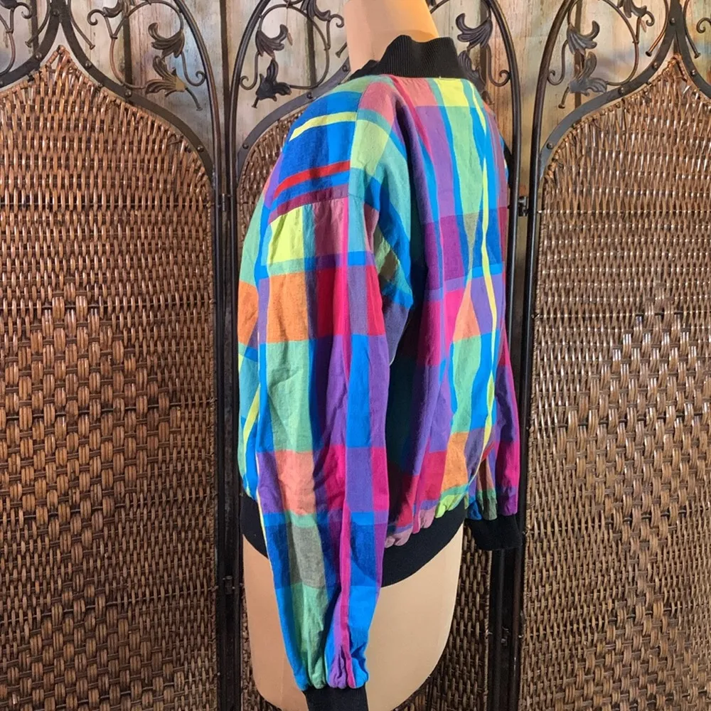 Vintage Cotton Castle 100% Cotton Full Zip Jacket Size M Blue Size M - Image 3