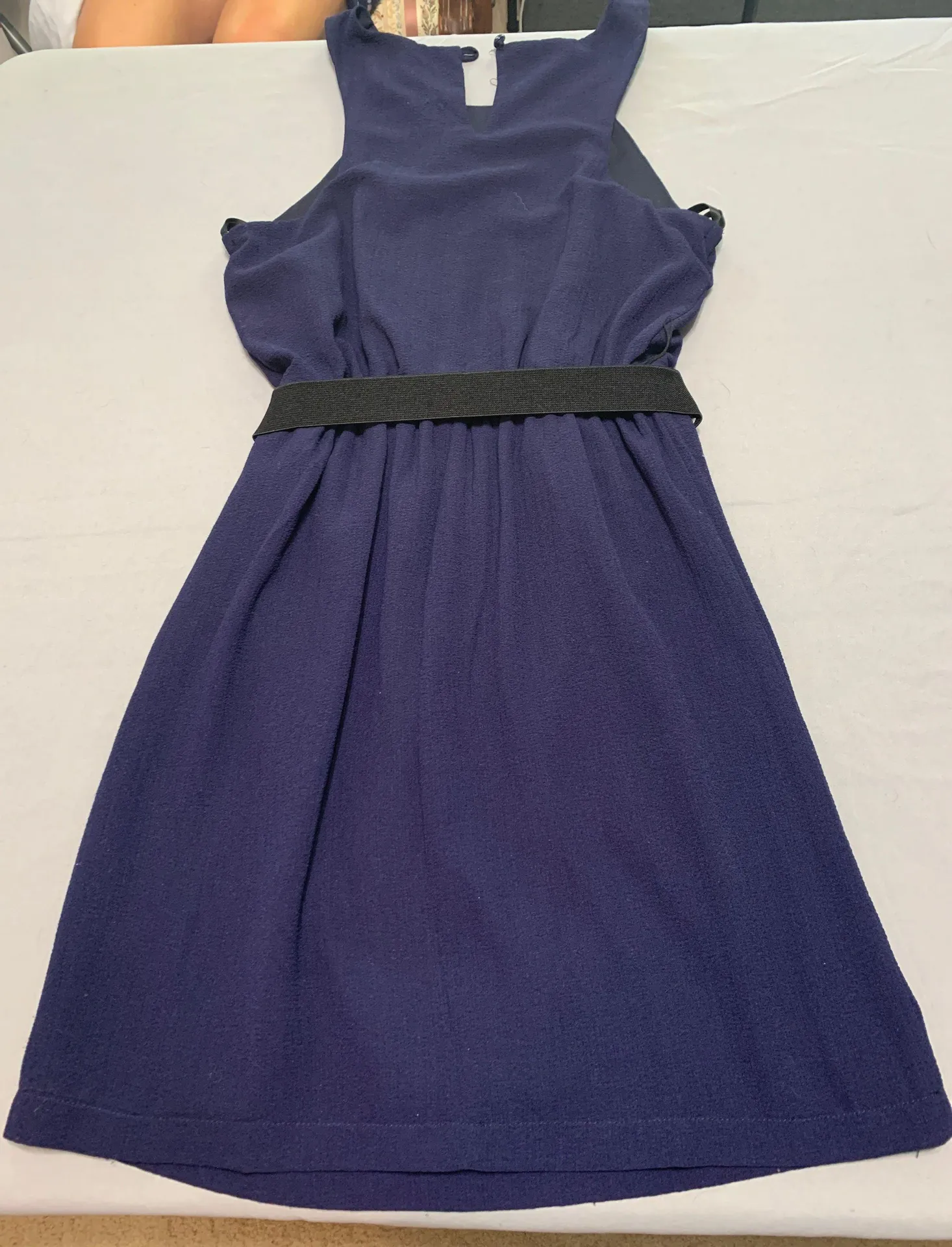 Navy Blue High Neck Dress  - Image 2