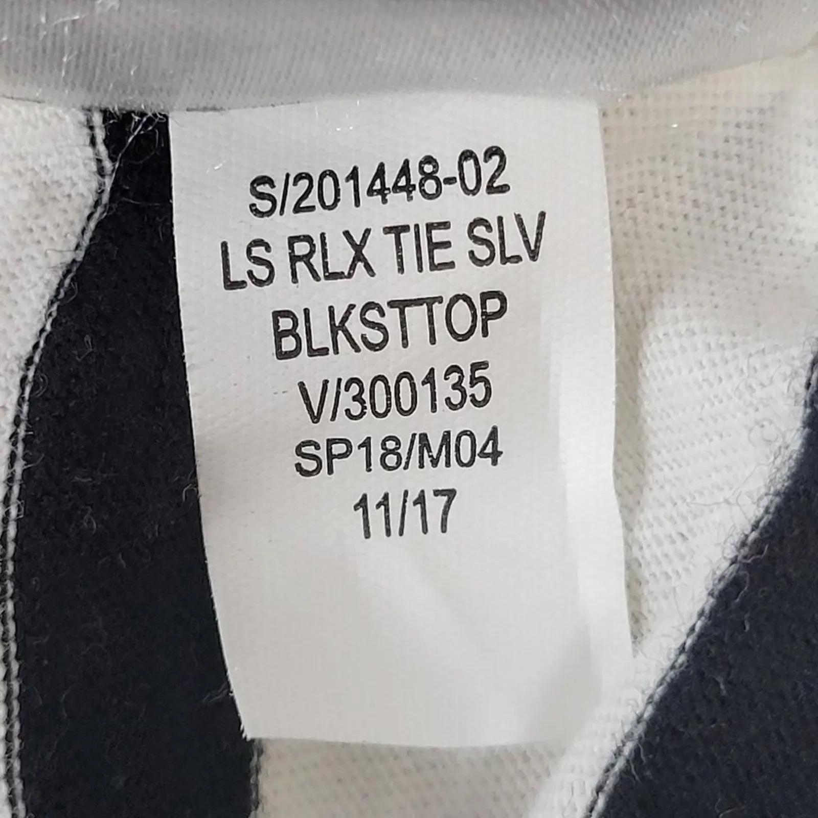 Old Navy Women's Black White‎ Striped Boat Neck Tie Sleeve Shirt Size M Cotton - Image 10