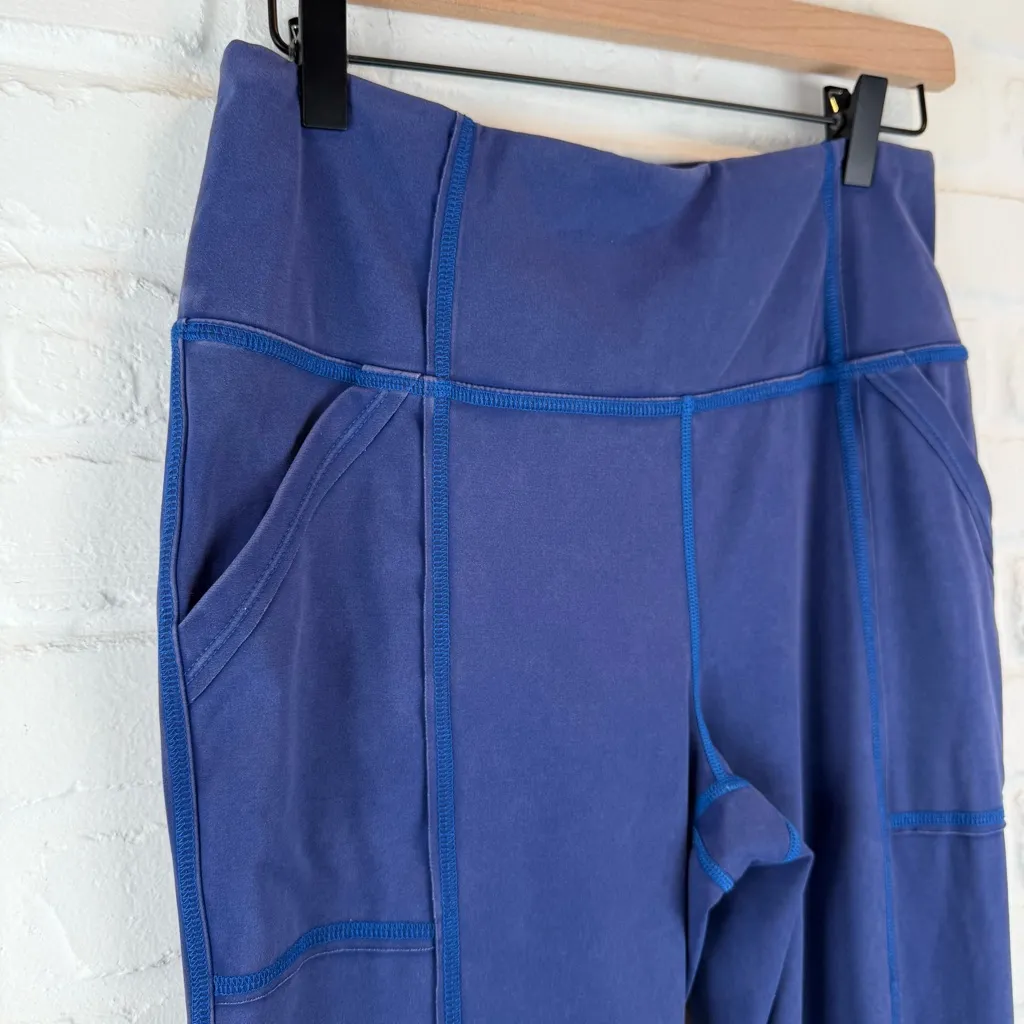 Free People Movement Tag Team Blue Yoga Wide Leg Leggings High Rise Size Large - Image 11