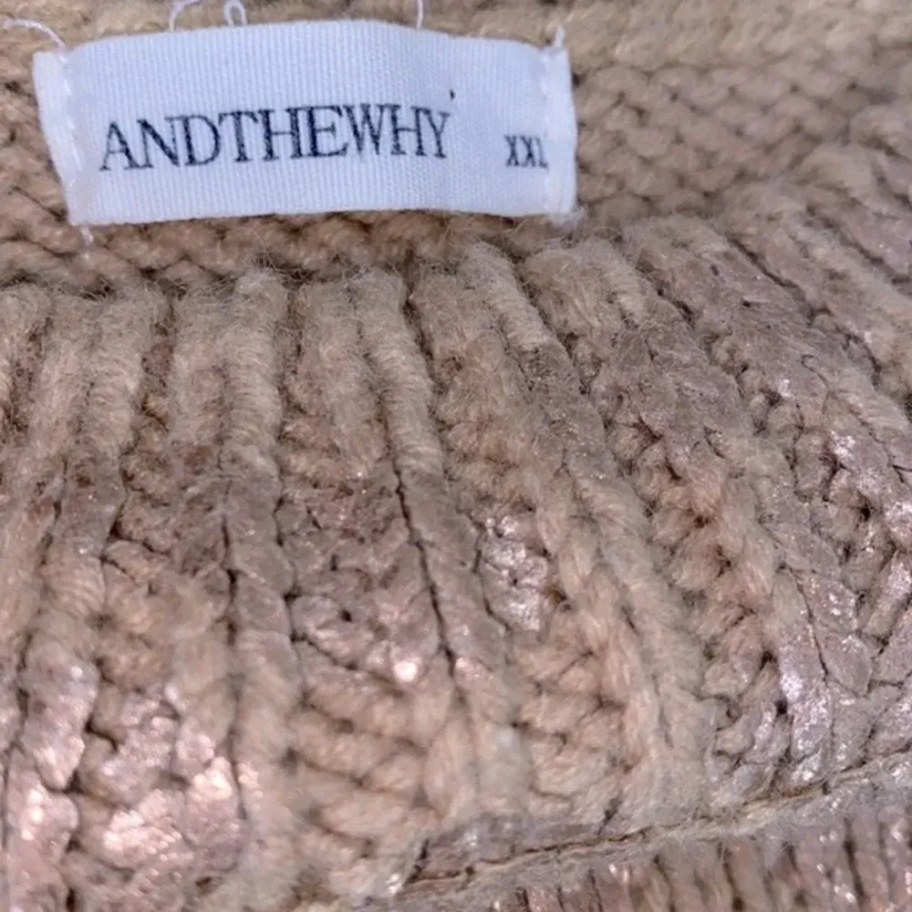 Andthewhy  tan leopard print sweater size XXL - Image 5