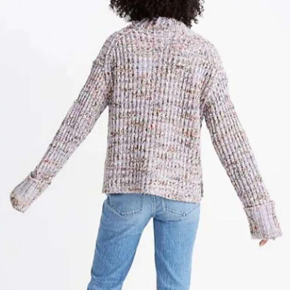 MADEWELL MICKNECK WOOL BLEND MULTICOLORED COZY HEAVY KNIT SWEATER SIZE XS - Image 2