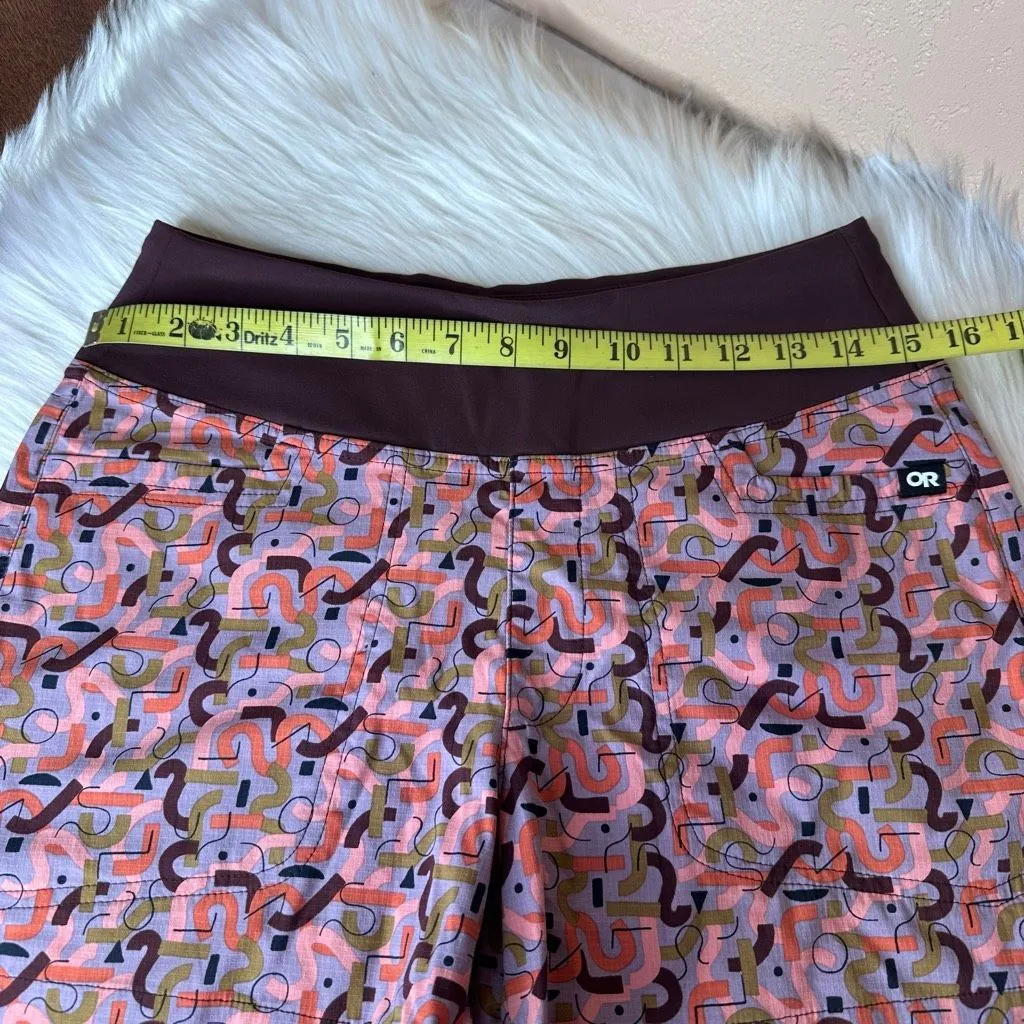 OUTDOOR RESEARCH WOMENS ZENDO SHORTS Moth Print Size Small Pink - Image 5