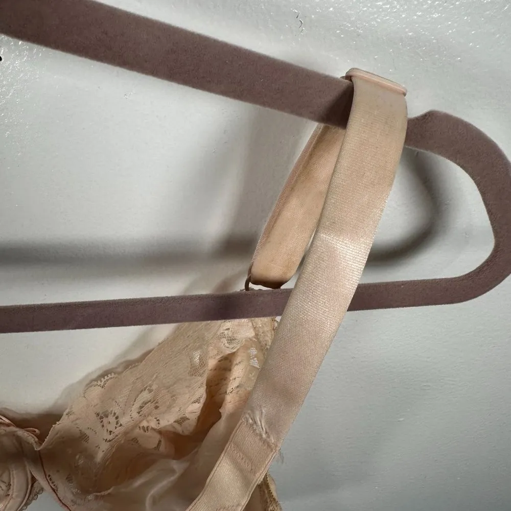 Vintage Pretty Bali 36D Bra Lace Satin Underwire Adjustable Straps 2402 Nylon - Image 7