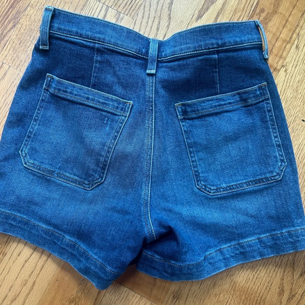 J Crew High Waisted Denim Shorts - Image 3