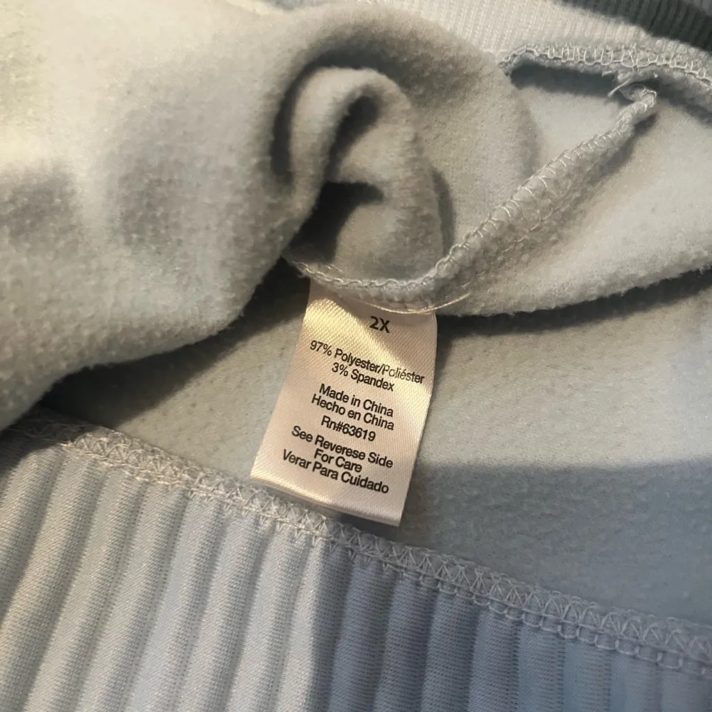 The Sweatshirt Project Womens 2X Light Gray/ Blue Full - Image 5