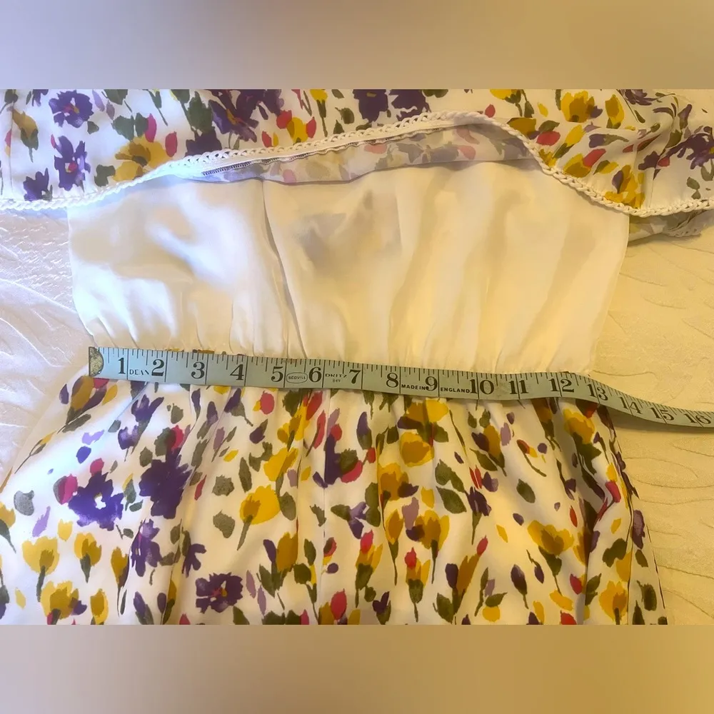 Saks Fifth Avenue Women's Floral One-Shoulder Romper Size M Multicolor - Image 10