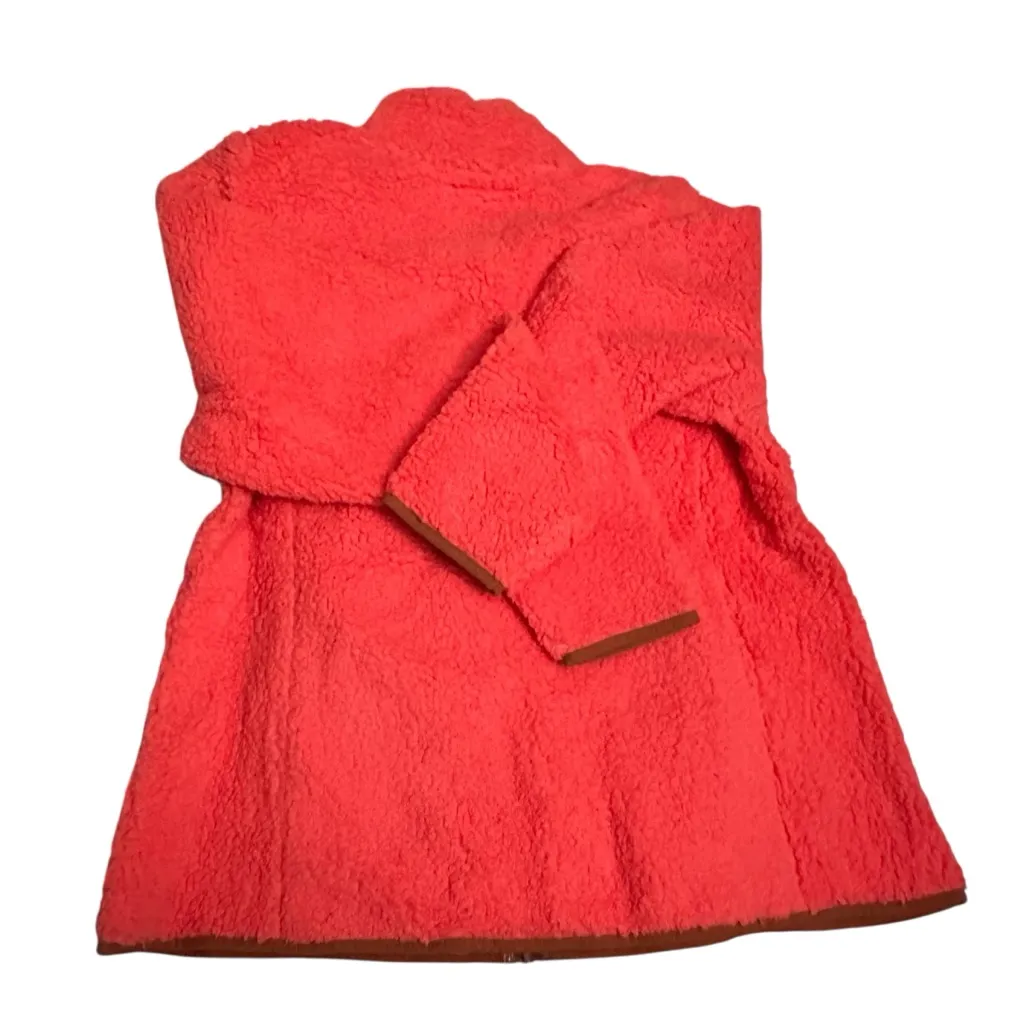 Amazon Essentials Coral Fleece Jacket with Brown Trim Size XXL - Image 2