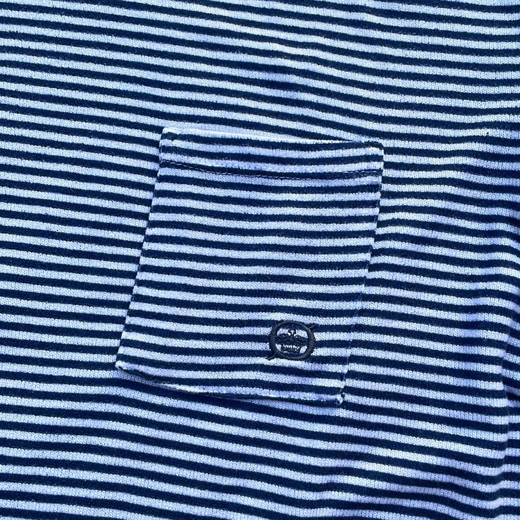 Born Blue & White Striped Ling Sleeve Shirt Medium - Image 2