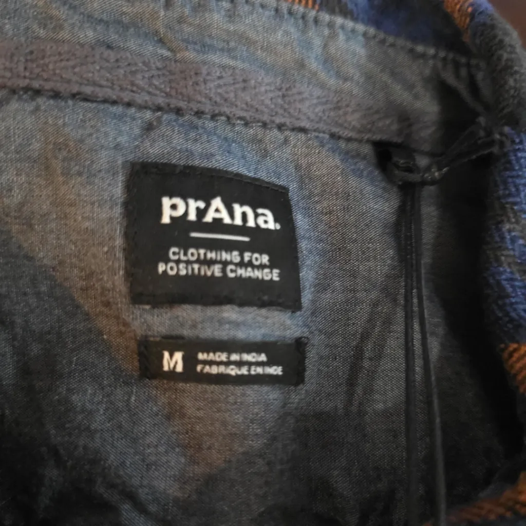 Prana Women's Golden Canyon Flannel Rich Sapphire 1967041 Size Medium Western - Image 3