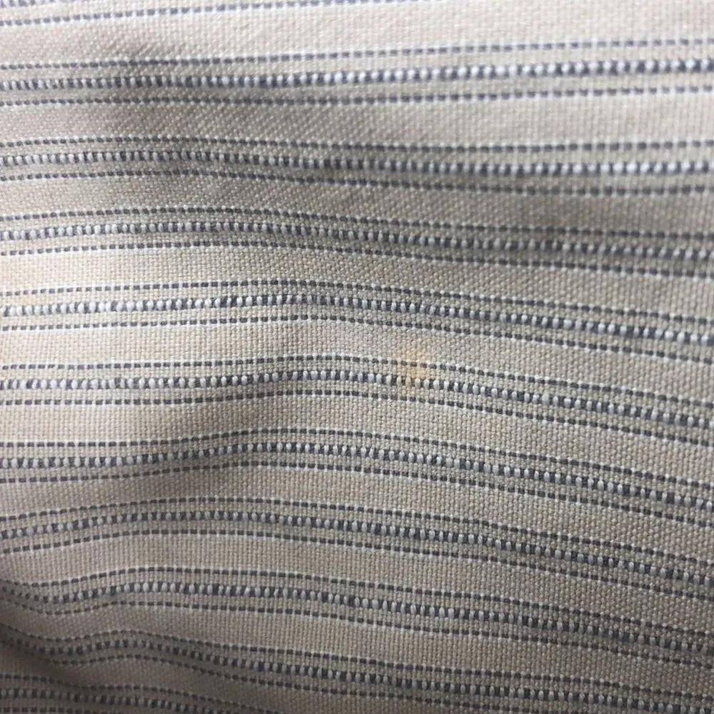 Liz Claiborne cotton beige striped double breasted pea coat - Image 3