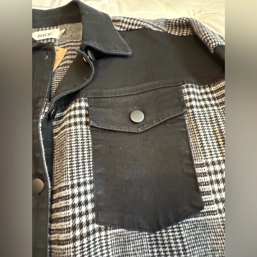 BKE denim and pieced flannel jacket - Image 9