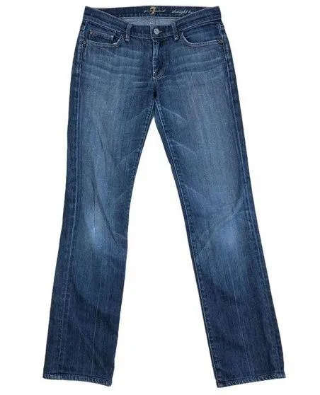 Vintage Mid-Wash 7FAM Straight Leg Jean- 27 - Image 2