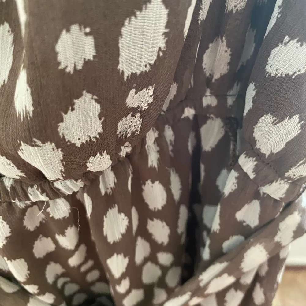 Jbs BEAUTIFUL RUFFLED DRESS SIZE 16 Brown - Image 4