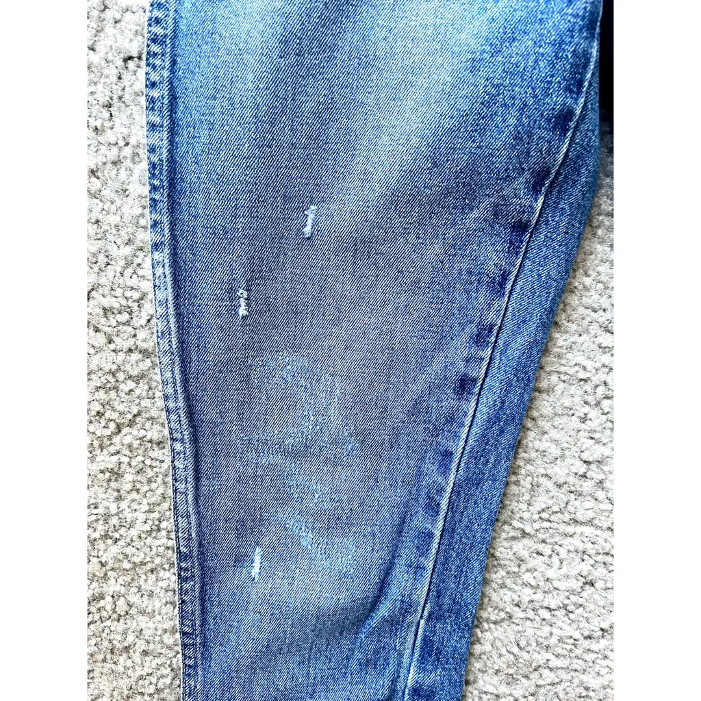 AMO Twist Dive Bar Skinny Jeans Size 24 Women’s Blue Crop Mid Rise 100% Cotton - Image 10