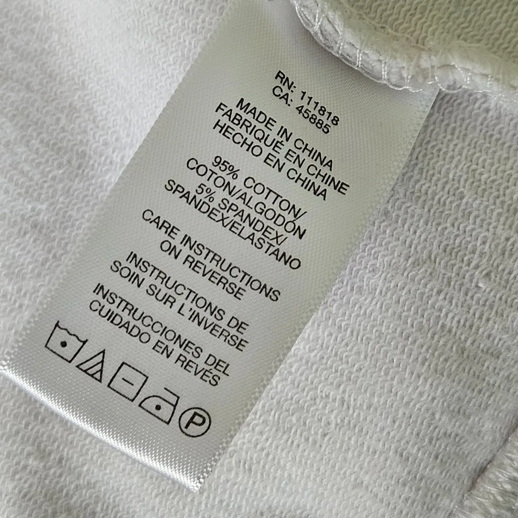 Michael Kors Womens White Full Zip Hoodie Jacket Size Small Cotton Stretch Logo - Image 6