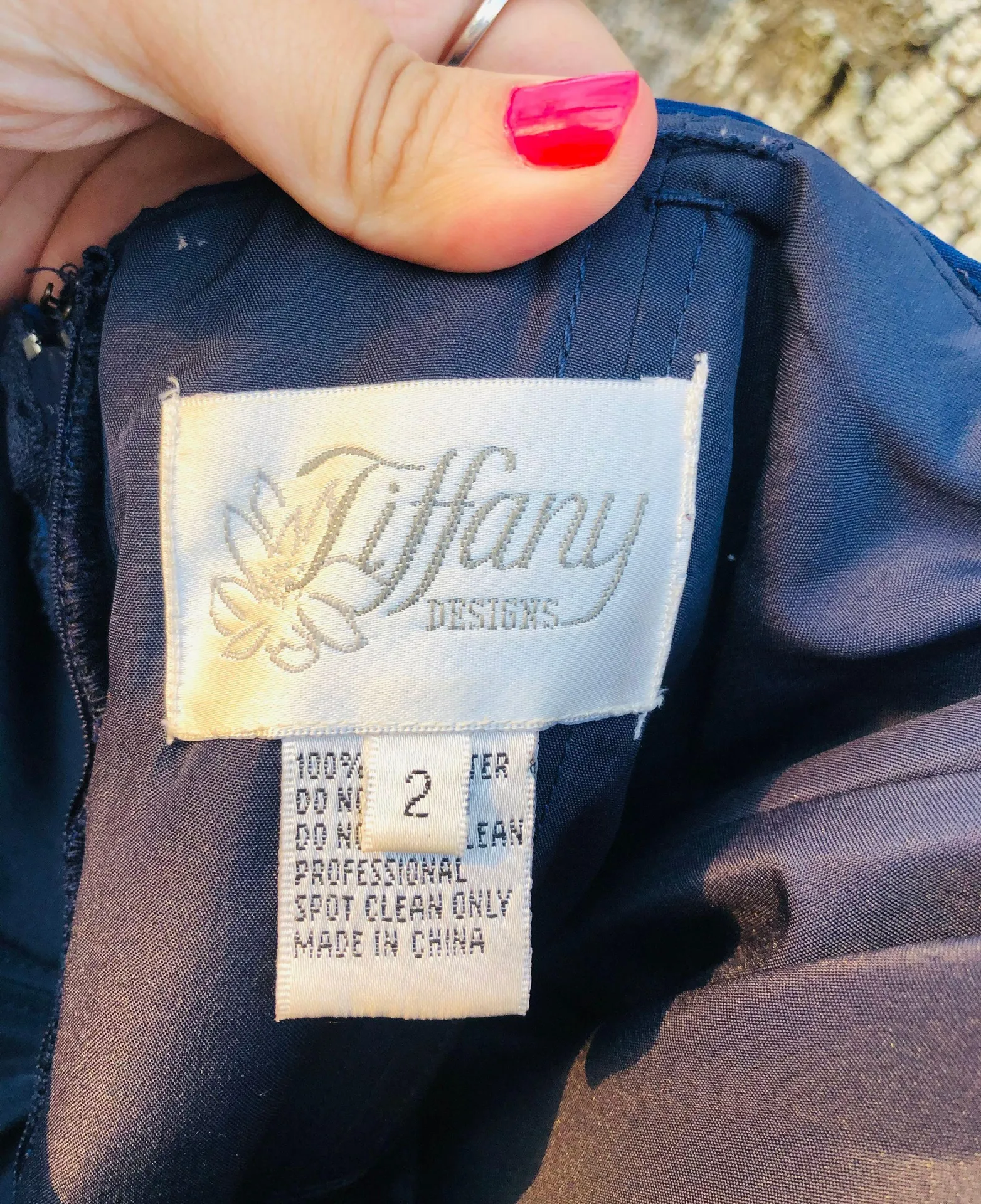 Navy Prom Dress Blue Size 2 - Image 4