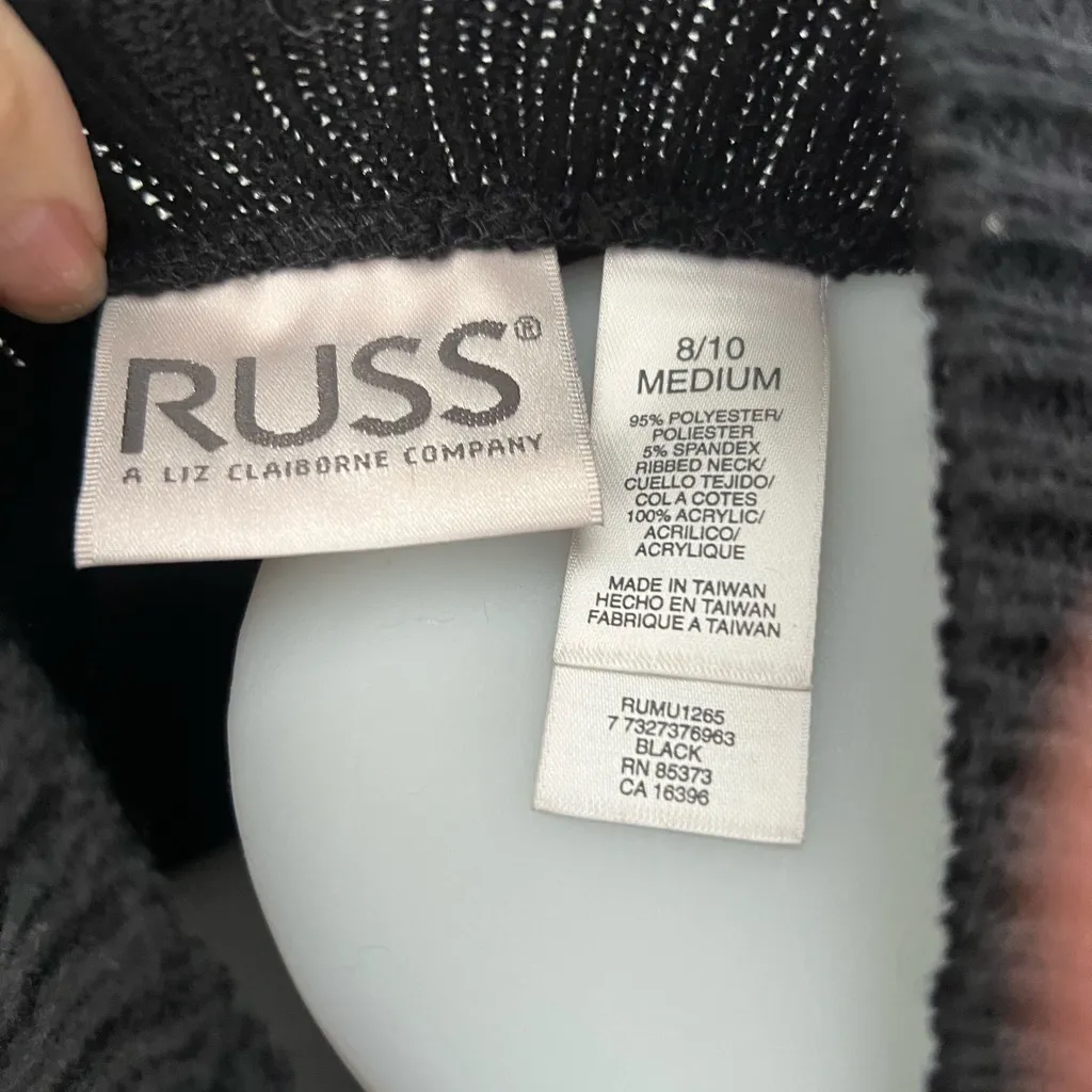 Vintage Russ jumpsuit lounge 2 piece set Black Size 8 - Image 5