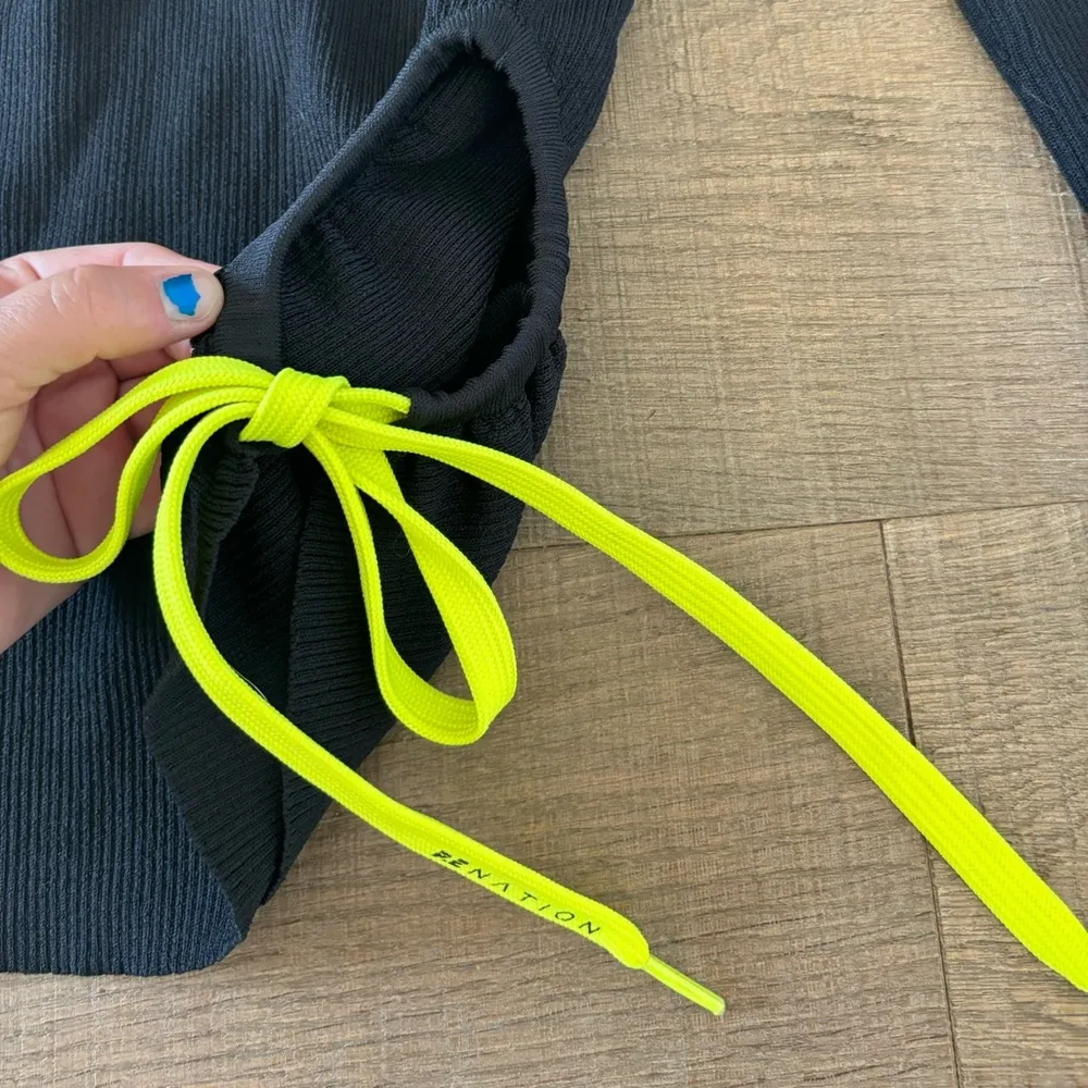 p.e nation line up contrast side tie ribbed long sleeve top - Image 3