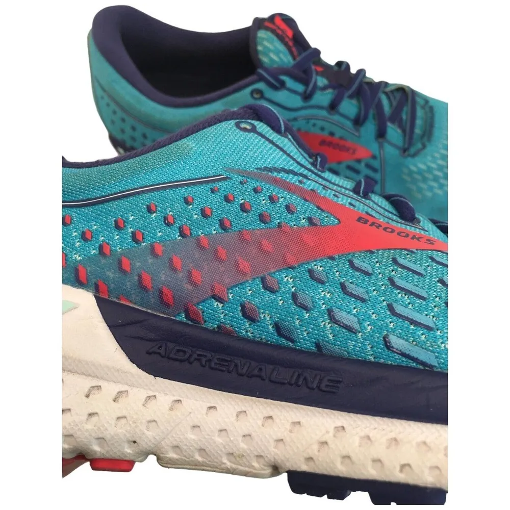 Brooks Womens Adrenaline 21 Guiderails DNA Loft Cushion Support Teal Green 10 - Image 9