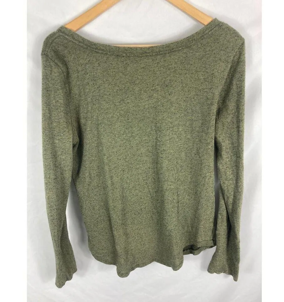 BDG Urban Outfitters Green Knit Long Sleeve Top size Large - Image 3
